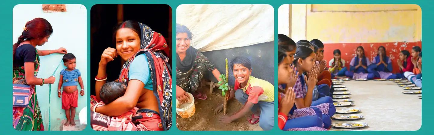 Children, mothers and communities supported by Bal Raksha Bharat across India